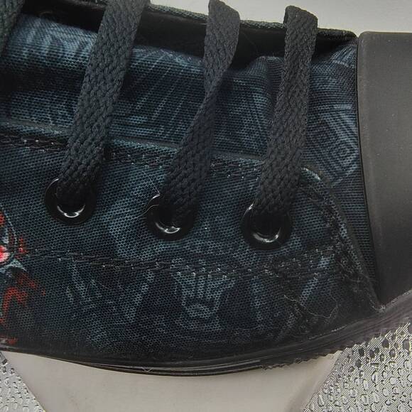 RAAD Samurai Sword Dragon Mens Black Graphic Low Top Sneakers US Size 10M - Picture 9 of 11